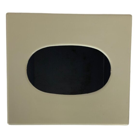 Vintage Geometric Plastic Tissue Box Cover Marbled Blue & Black with White Top - Picture 6 of 8